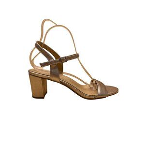 Naturalizer Women’s Gold Metallic Adjustable Block Heel Bristol Sandals Size 12M